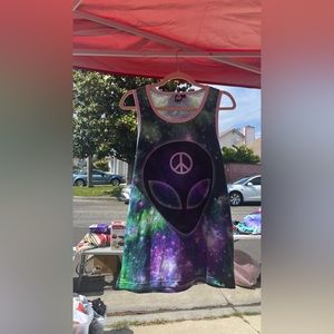 Alien themed rave men’s T-shirt